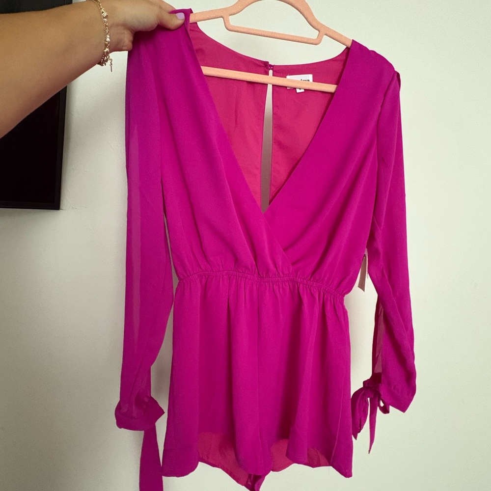 Superdown Fuchsia Romper
